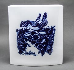 Bjorn Wiinblad For Rosenthal Studio-Linie Mid-Century Large Blue & White Vase