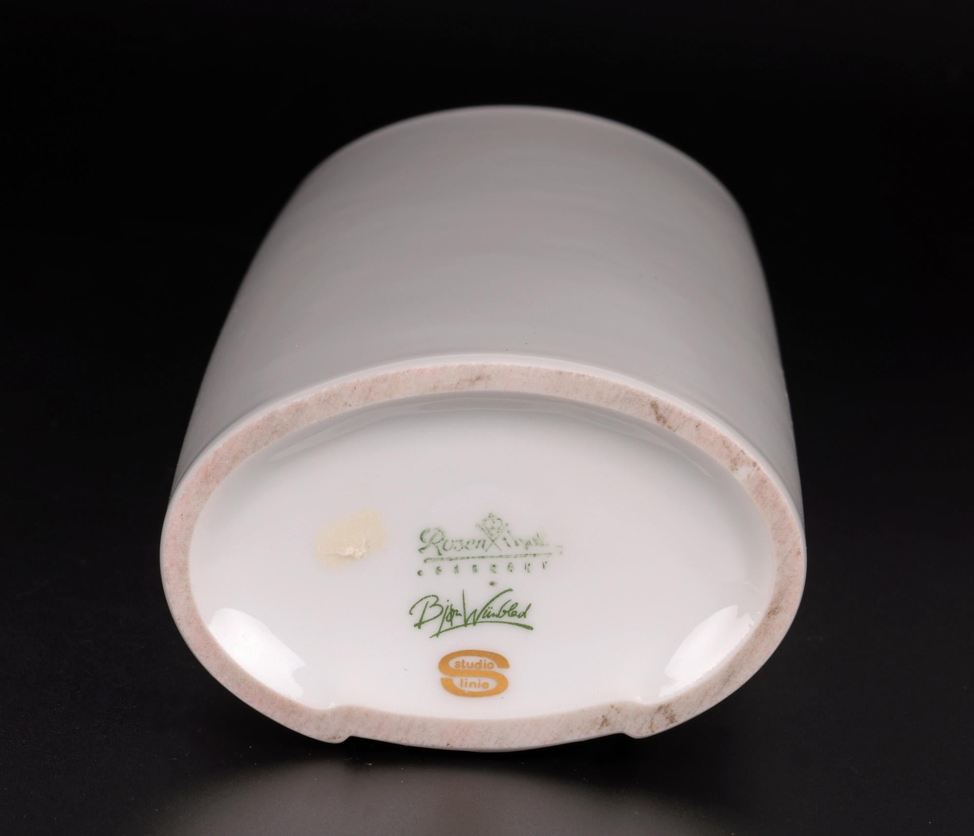 Bjorn Wiinblad for Rosenthal Studio-Linie White Porcelain Vase For Sale 7