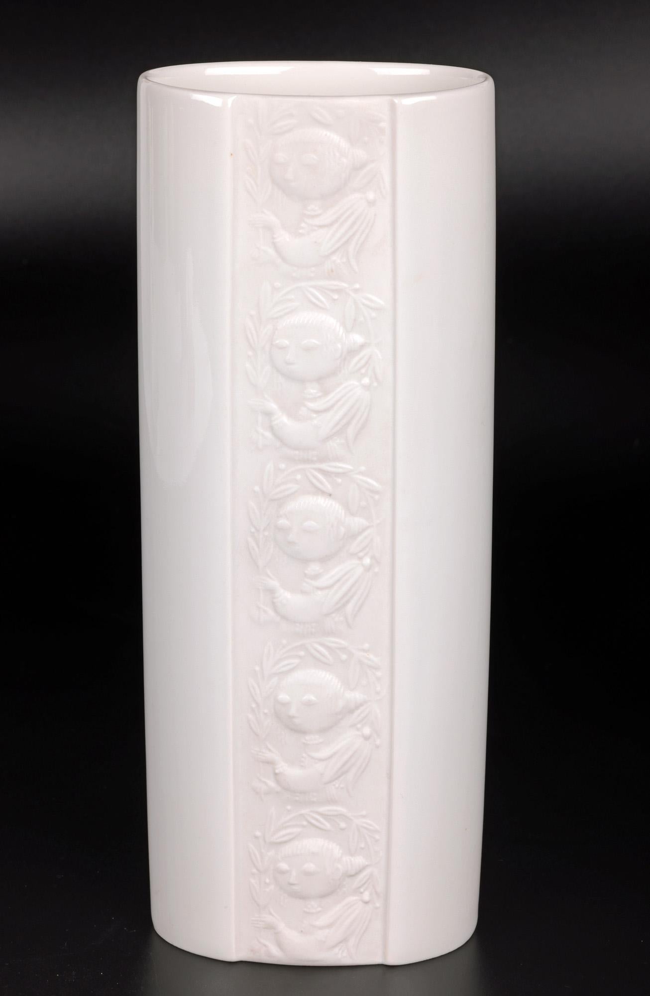 Bjorn Wiinblad for Rosenthal Studio-Linie White Porcelain Vase For Sale 2