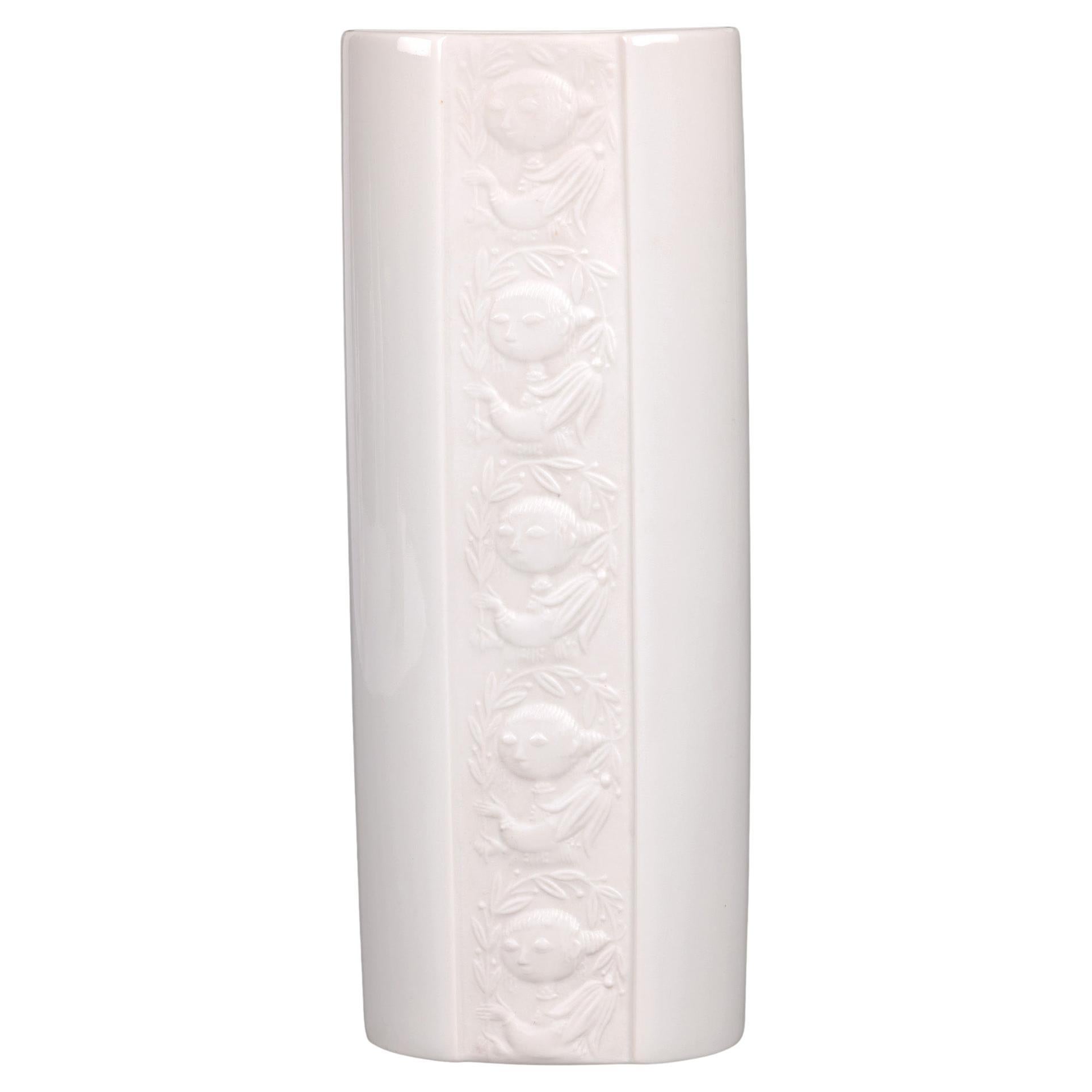 Vase en porcelaine blanche Bjorn Wiinblad pour Rosenthal Studio-Linie