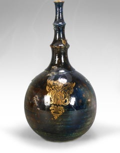 Bjorn Wiinblad, Large Danish Complex Glazed Ceramic Lamp, Signed