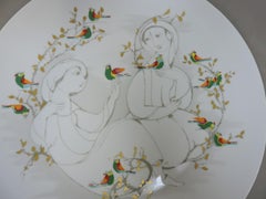 Bjorn Wiinblad Large Porcelain Charger Platter for Rosenthal Studio Linie