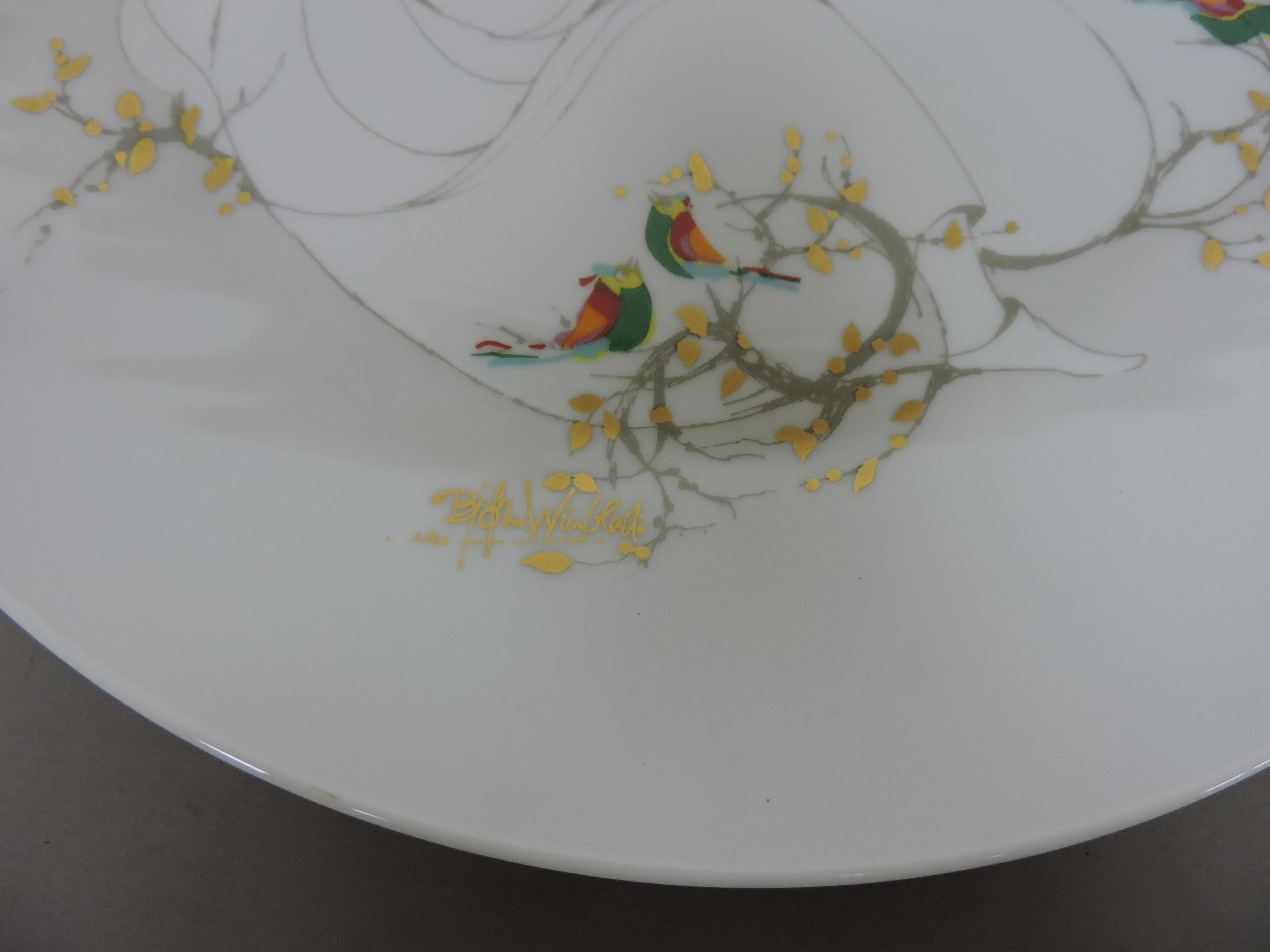 Mid-Century Modern Bjorn Wiinblad Large Porcelain Charger Platter for Rosenthal Studio Linie