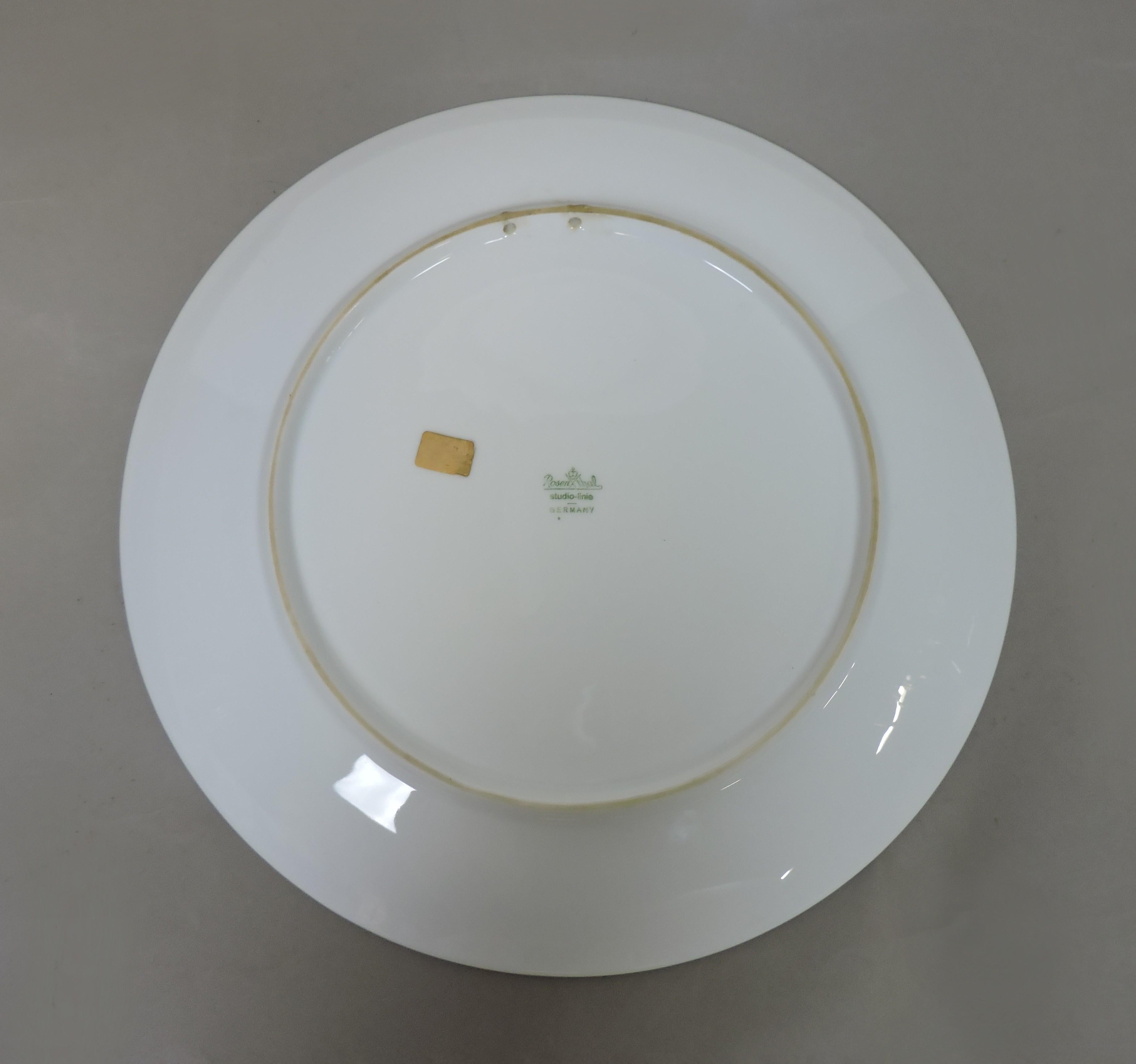 Bjorn Wiinblad Large Porcelain Charger Platter for Rosenthal Studio Linie In Good Condition In Chesterfield, NJ