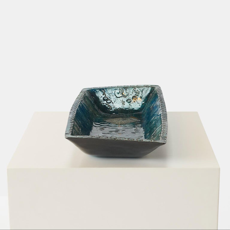 Scandinavian Modern Bjorn Wiinblad, Ceramic Art Tray For Sale