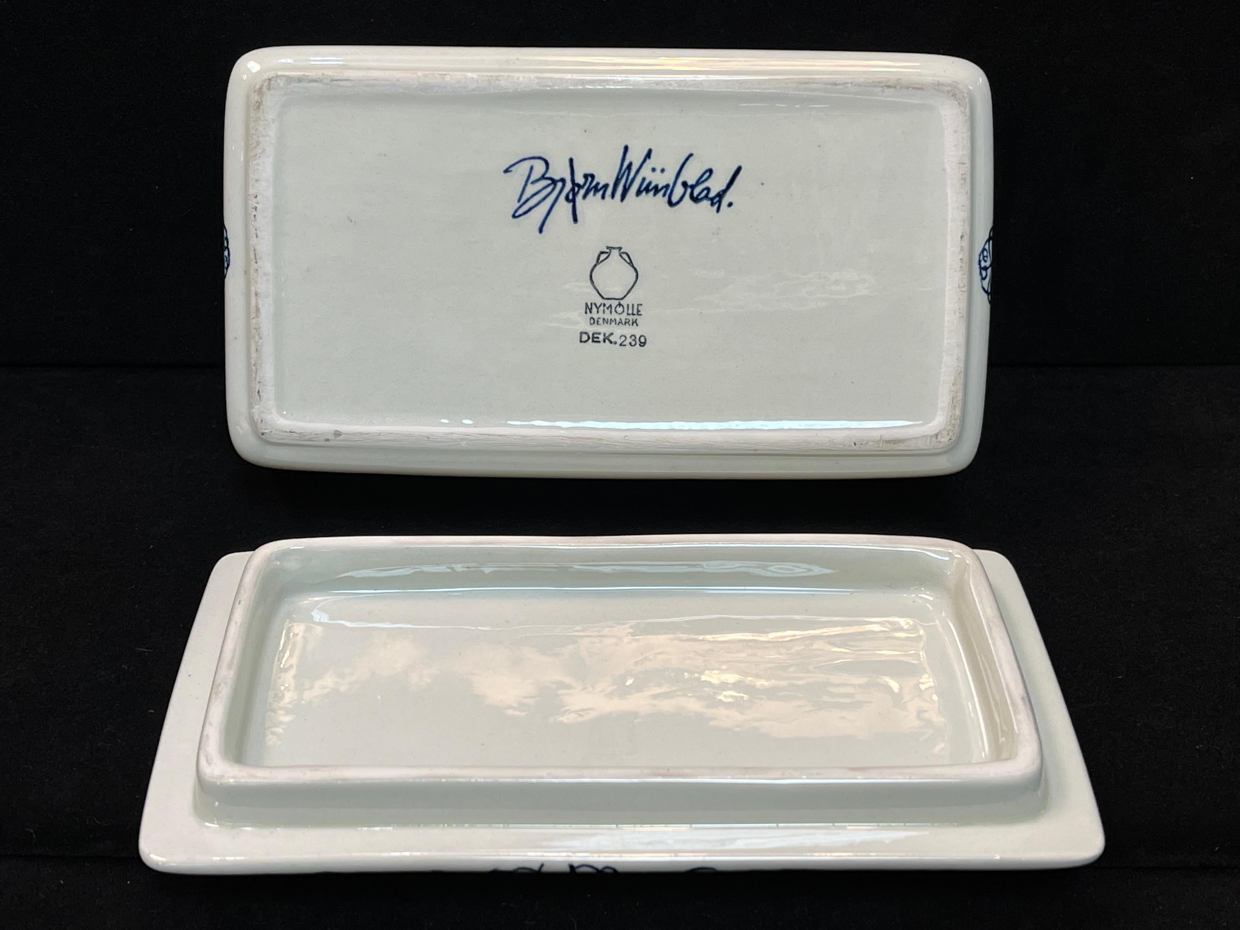 Bjorn Wiinblad Pen and Ink Transfer Ceramic Lidded Box Nymolle Denmark 4