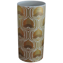 Bjorn Wiinblad Porcelain Gold and White Vase for Rosenthal Studio Line