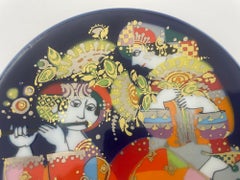 Piatto in porcellana di Bjorn Wiinblad di Rosenthal 1960 Orientalische Nachtmusik Nr.1