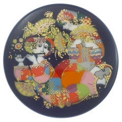 Bjorn Wiinblad Porcelain Plate by Rosenthal 1960s Orientalische Nachtmusik Nr.1