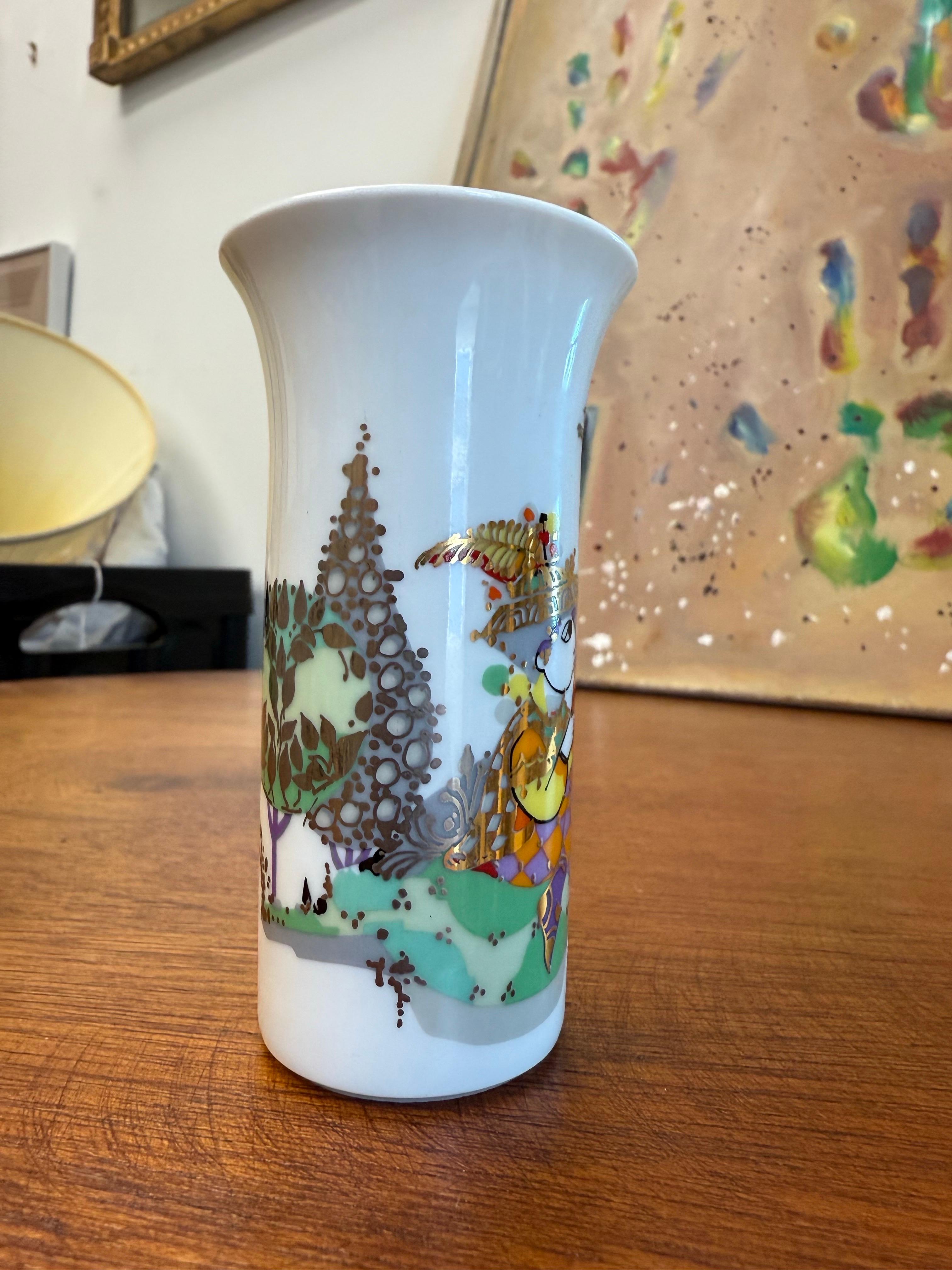 Mid-Century Modern Bjorn Wiinblad Rosenthal Vase For Sale