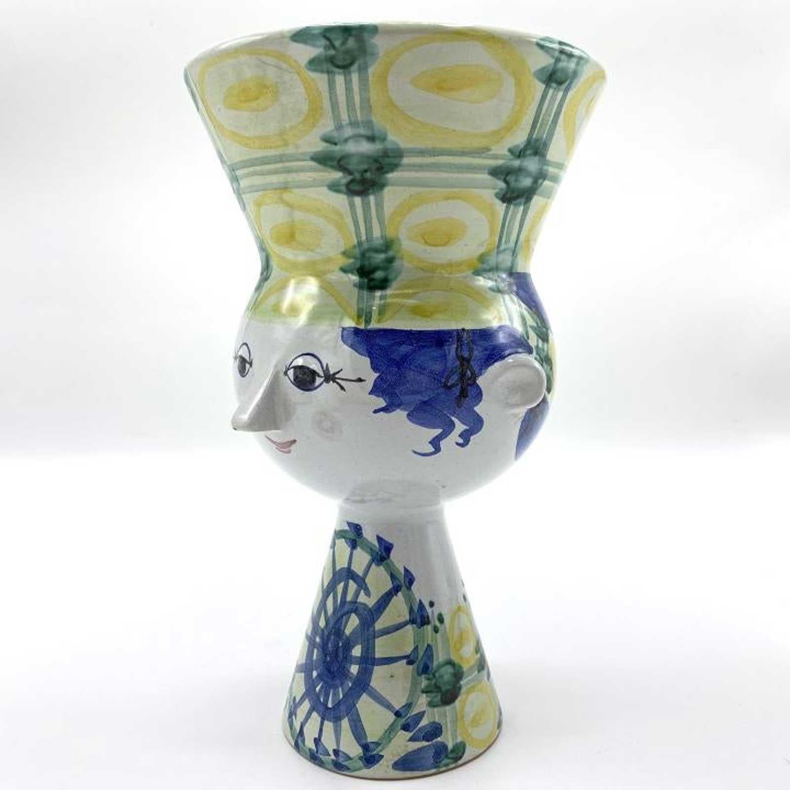 Bjorn Wiinblad (1918-2006) vase of polychrome ceramic. Signed by artist 
