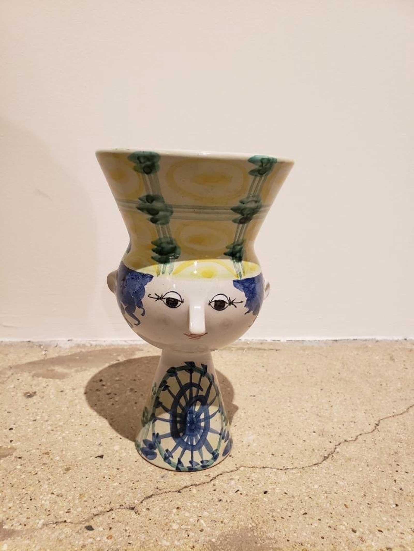 Mid-Century Modern Bjorn Wiinblad Signed Ceramic Vase, 1972