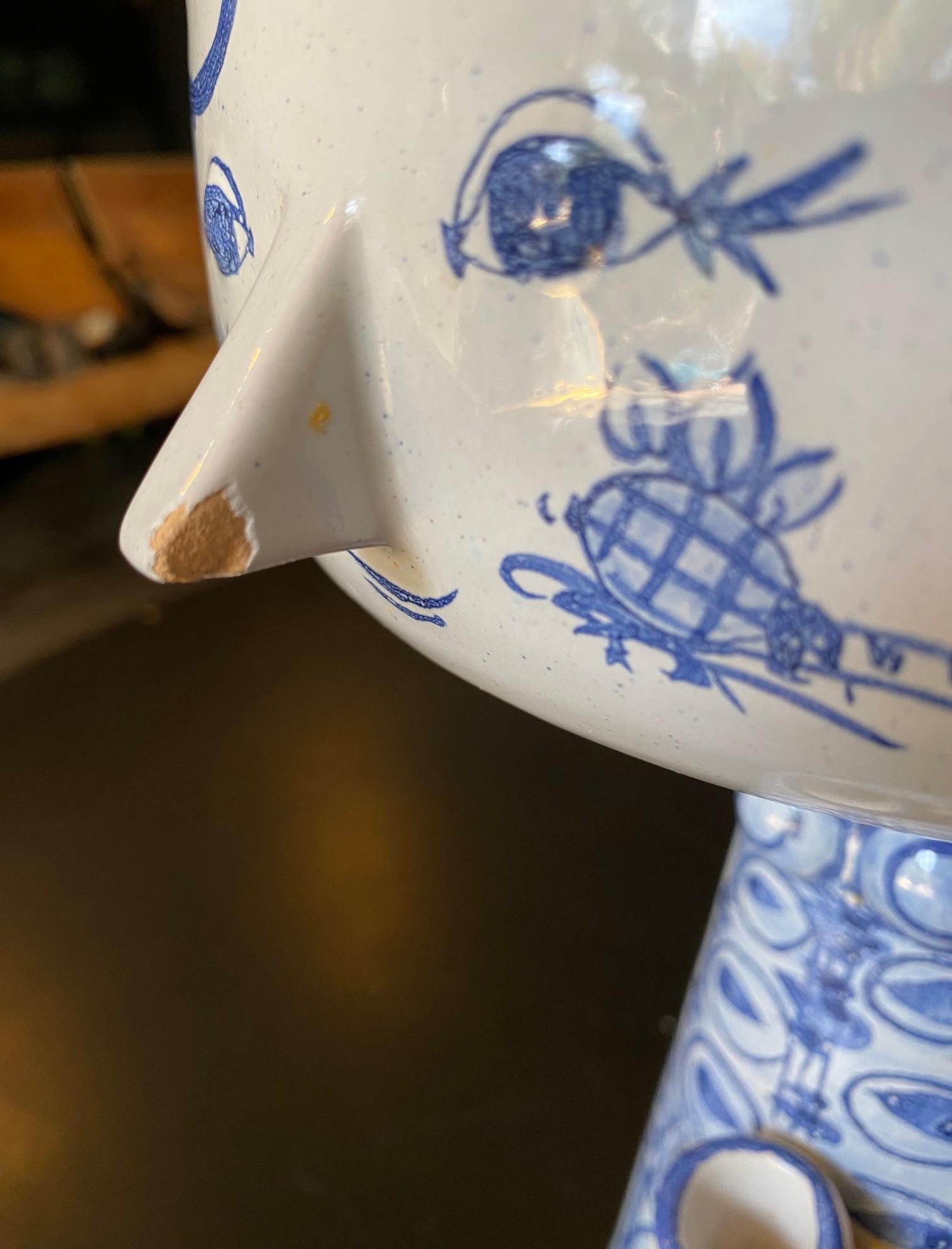 Bjorn Wiinblad Firmado Dinamarca Danesa Cerámica Candelabro Jarrón Escultura Eva V-14 en venta 8