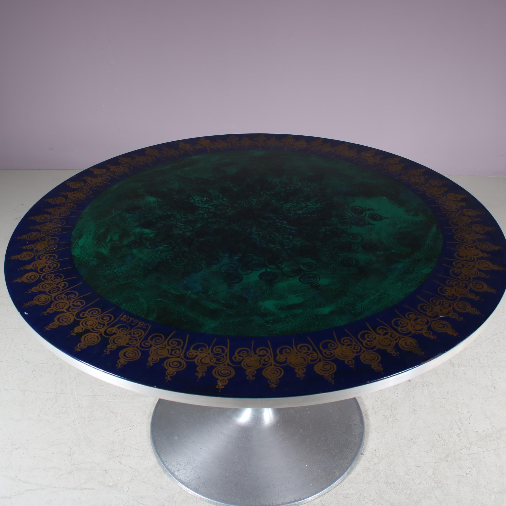 Aluminium Table de salle à manger de Björn Wiinblad, Susanne Fjeldsøe Mygge et Poul Cadovius pour la France en vente