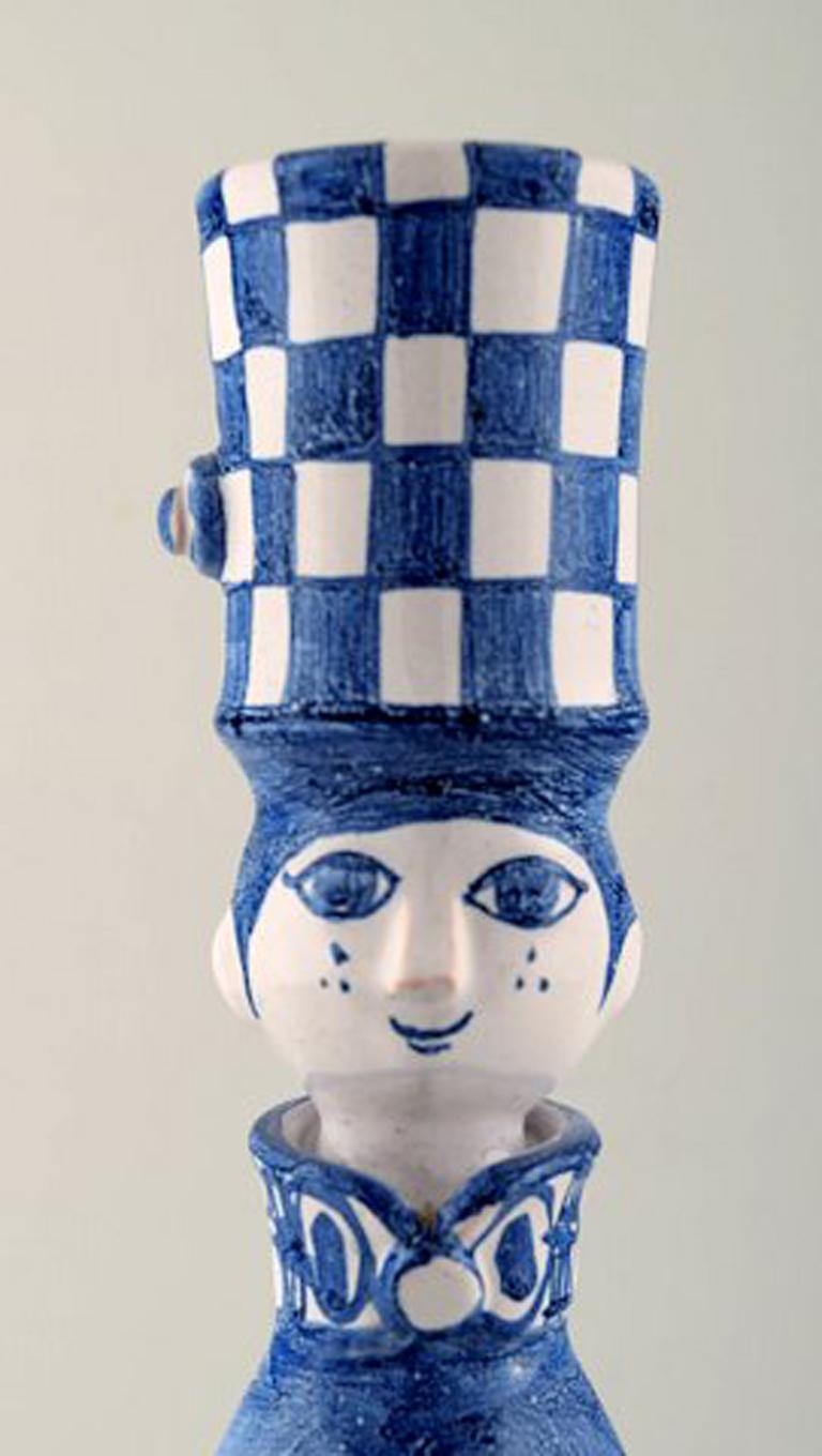 Bjorn Wiinblad Unique Ceramic Figure, Winter in Blue 