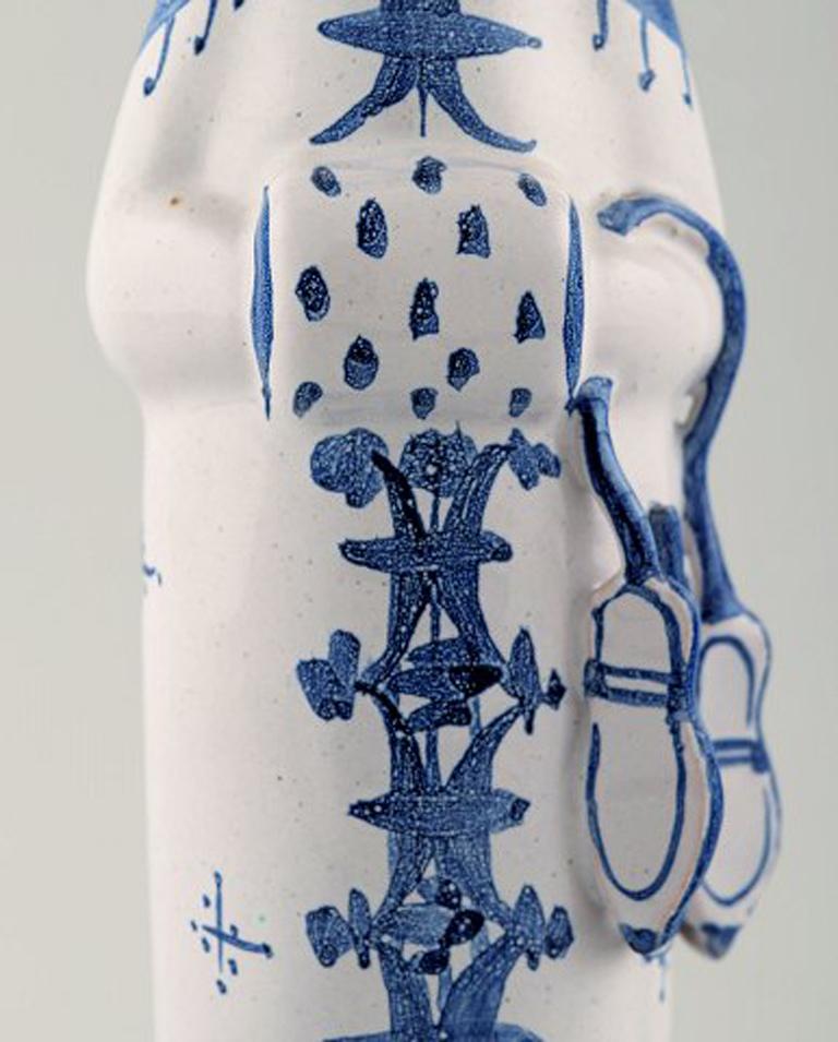 Late 20th Century Bjorn Wiinblad Unique Ceramic Figure, Winter in Blue 