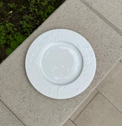 Bjorn Wiinblad White Porcelain 10.5" Plate for Rosenthal, Germany, 20th Century