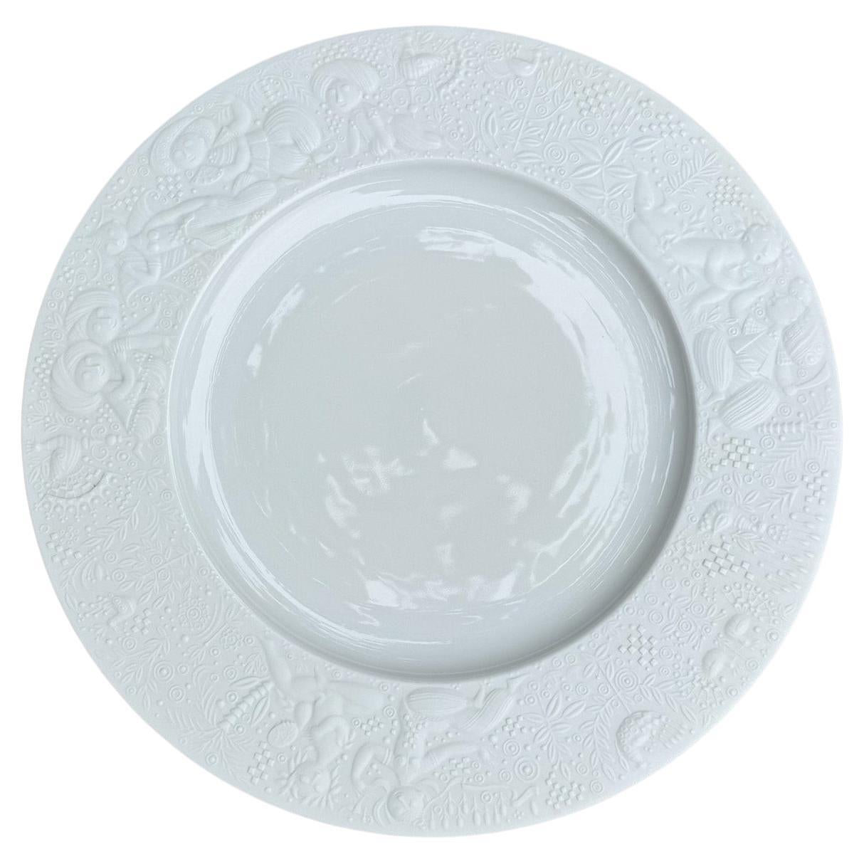Piatto in porcellana bianca da 10,5" di Bjorn Wiinblad per Rosenthal, Germania, XX secolo