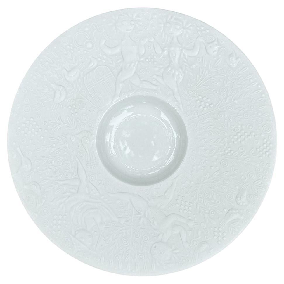 Piattino da 6" in porcellana bianca di Bjorn Wiinblad per Rosenthal, Germania, XX secolo