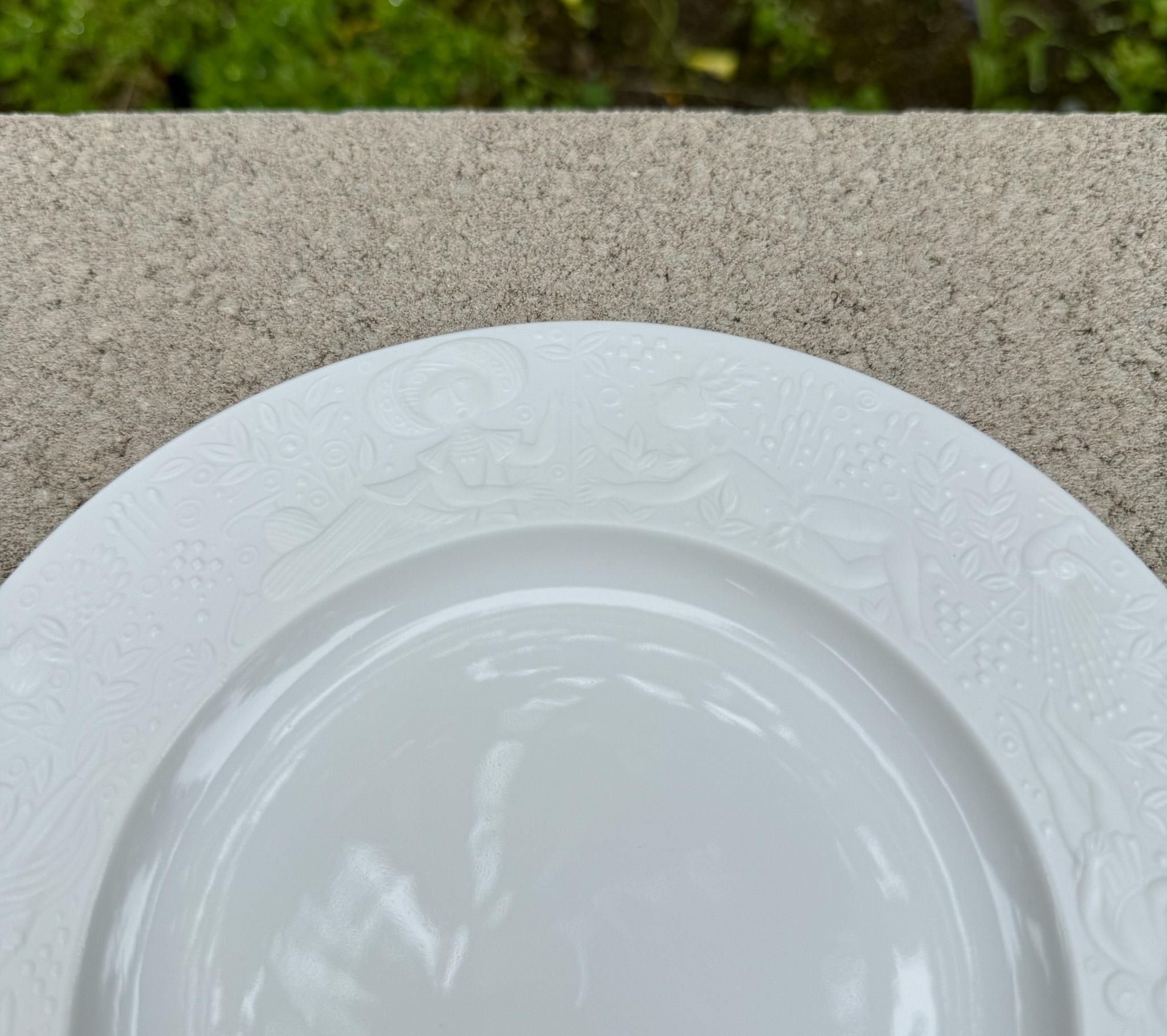 Porcelaine Assiette de 7,5 pouces en porcelaine blanche de Whiting pour Rosenthal, Allemagne, 20e siècle en vente