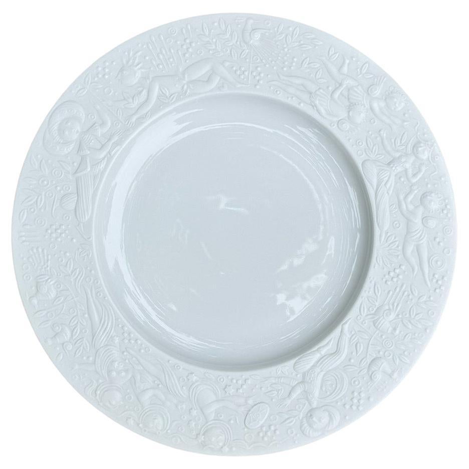 Piatto in porcellana bianca da 7,5" di Bjorn Wiinblad per Rosenthal, Germania, XX secolo