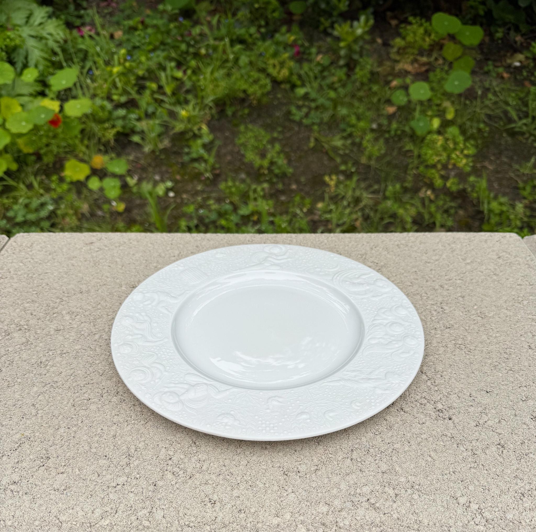 Bjorn Wiinblad Weißer Porzellanteller 8,75