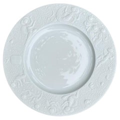 Bjorn Wiinblad White Porcelain 8.75" Plate for Rosenthal, Germany, 20th Century