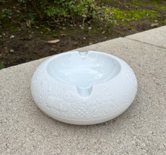 Bjorn Wiinblad White Porcelain Ashtray for Rosenthal, Germany, 20th Century