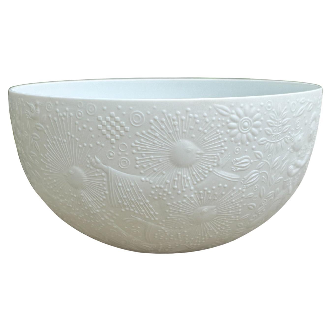 Bjorn Wiinblad Cuenco de porcelana blanca para Rosenthal, Alemania, Siglo XX