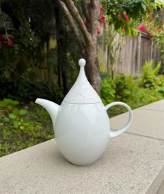 Bjorn Wiinblad White Porcelain Coffee Pot for Rosenthal, Germany, 20th Century