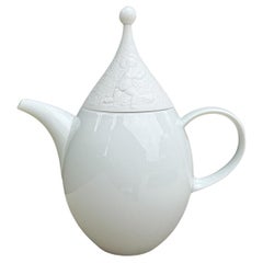 Bjorn Wiinblad White Porcelain Coffee Pot for Rosenthal, Germany, 20th Century