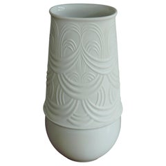 flower vase bast d\u00e9cor grey table vase for kidney table porcelain vintage Rosenthal vase fifties design classic shape 2000