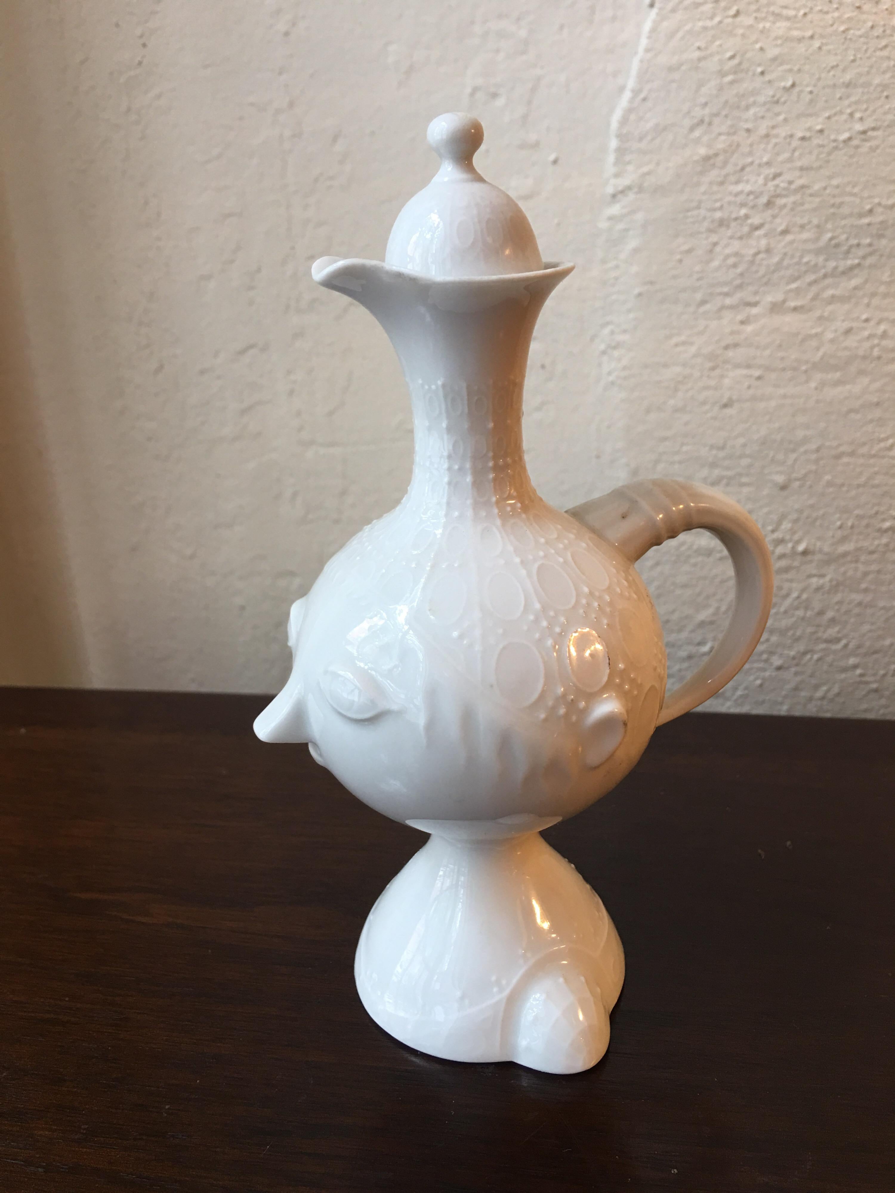 Bjorn Winblad porcelain cruet with stopper by Rosenthal.