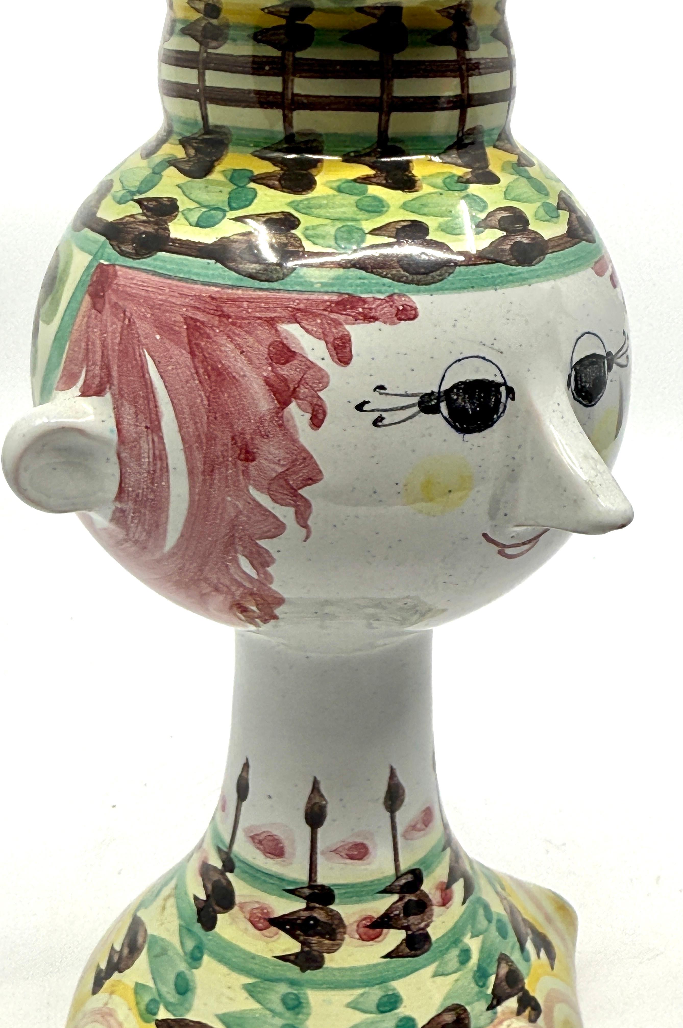 Bjorn Winblad Whimsical Pottery Face Vase For Sale 5