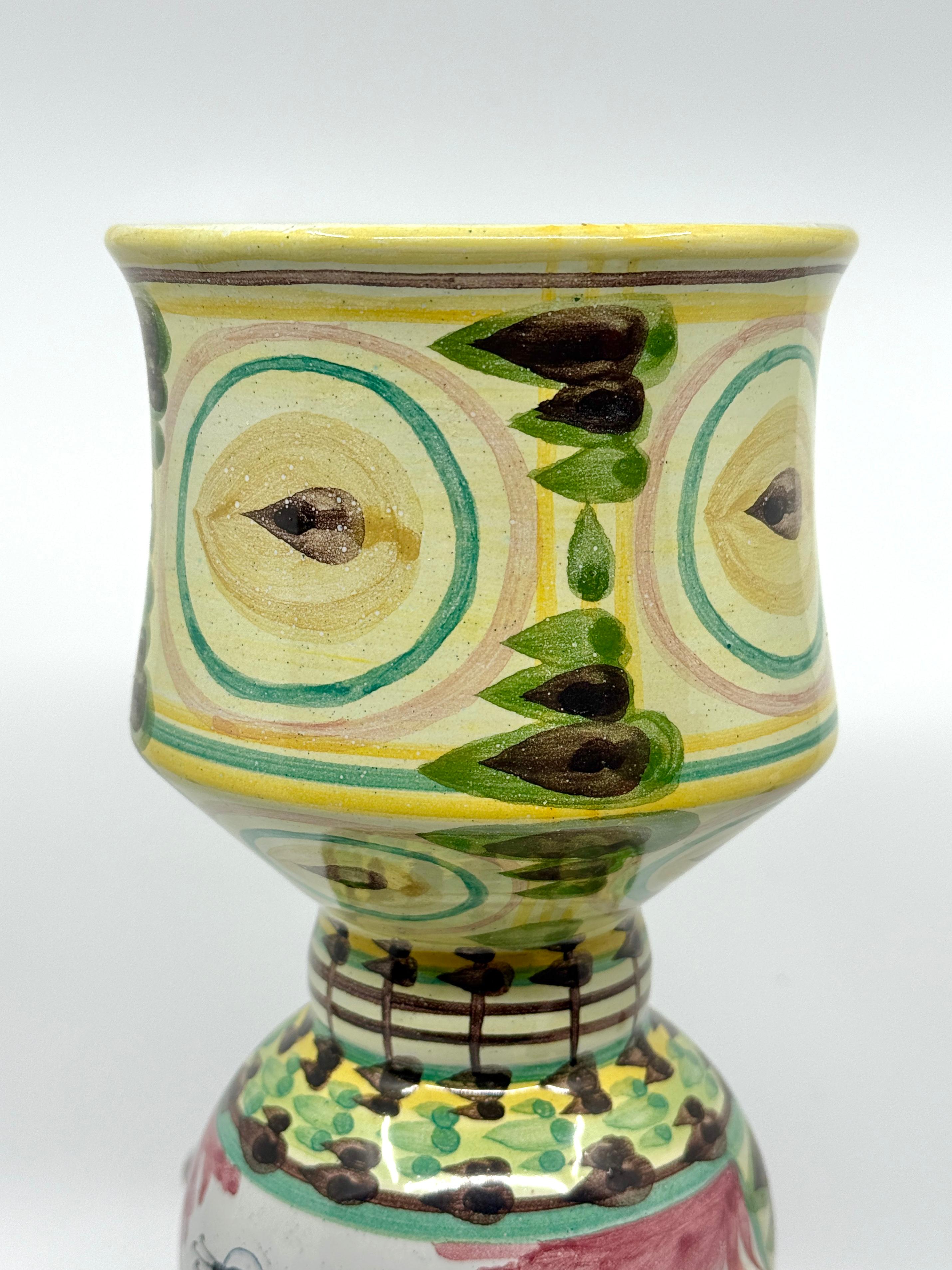 Hand-Crafted Bjorn Winblad Whimsical Pottery Face Vase For Sale