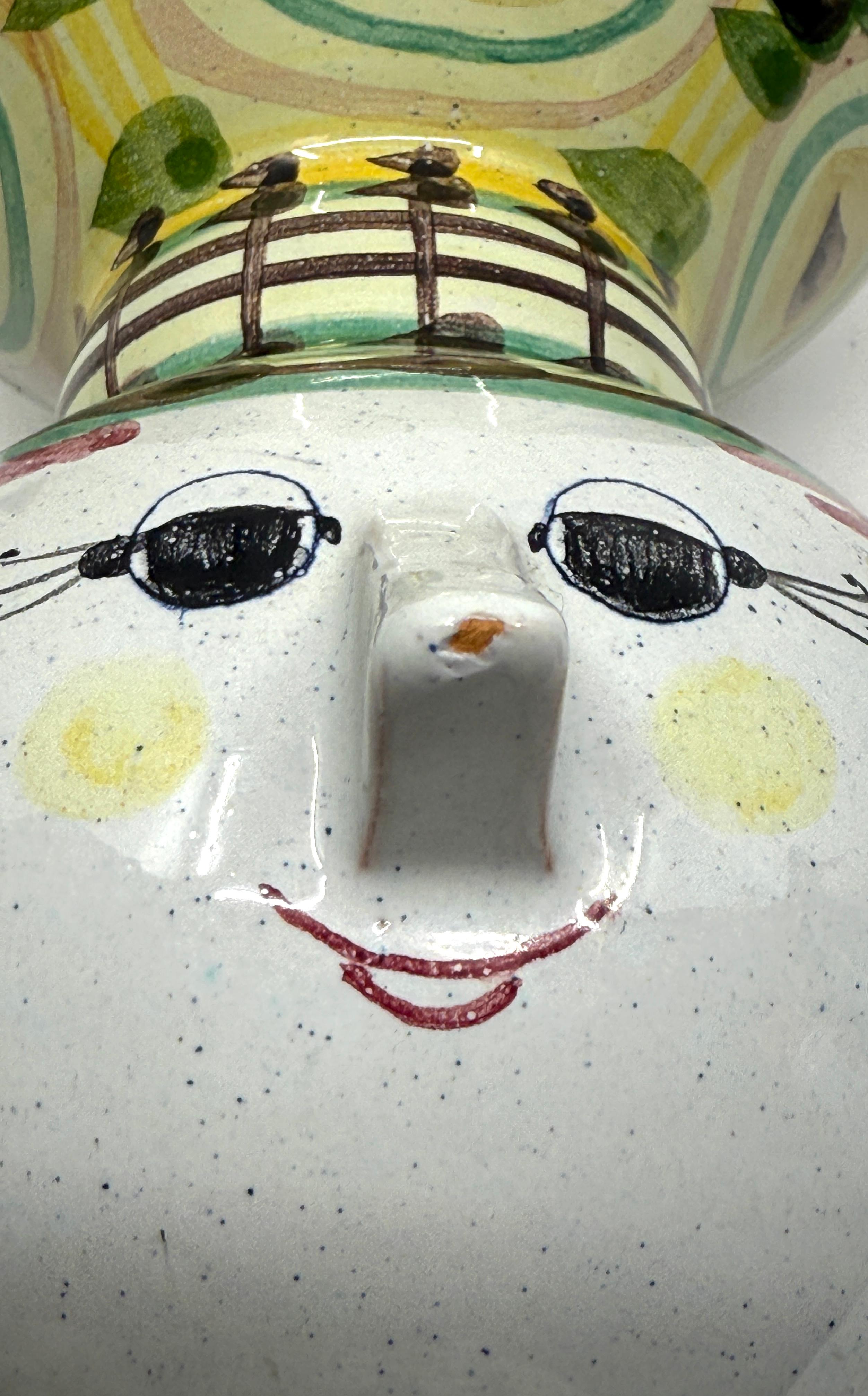 Bjorn Winblad Whimsical Pottery Face Vase For Sale 1