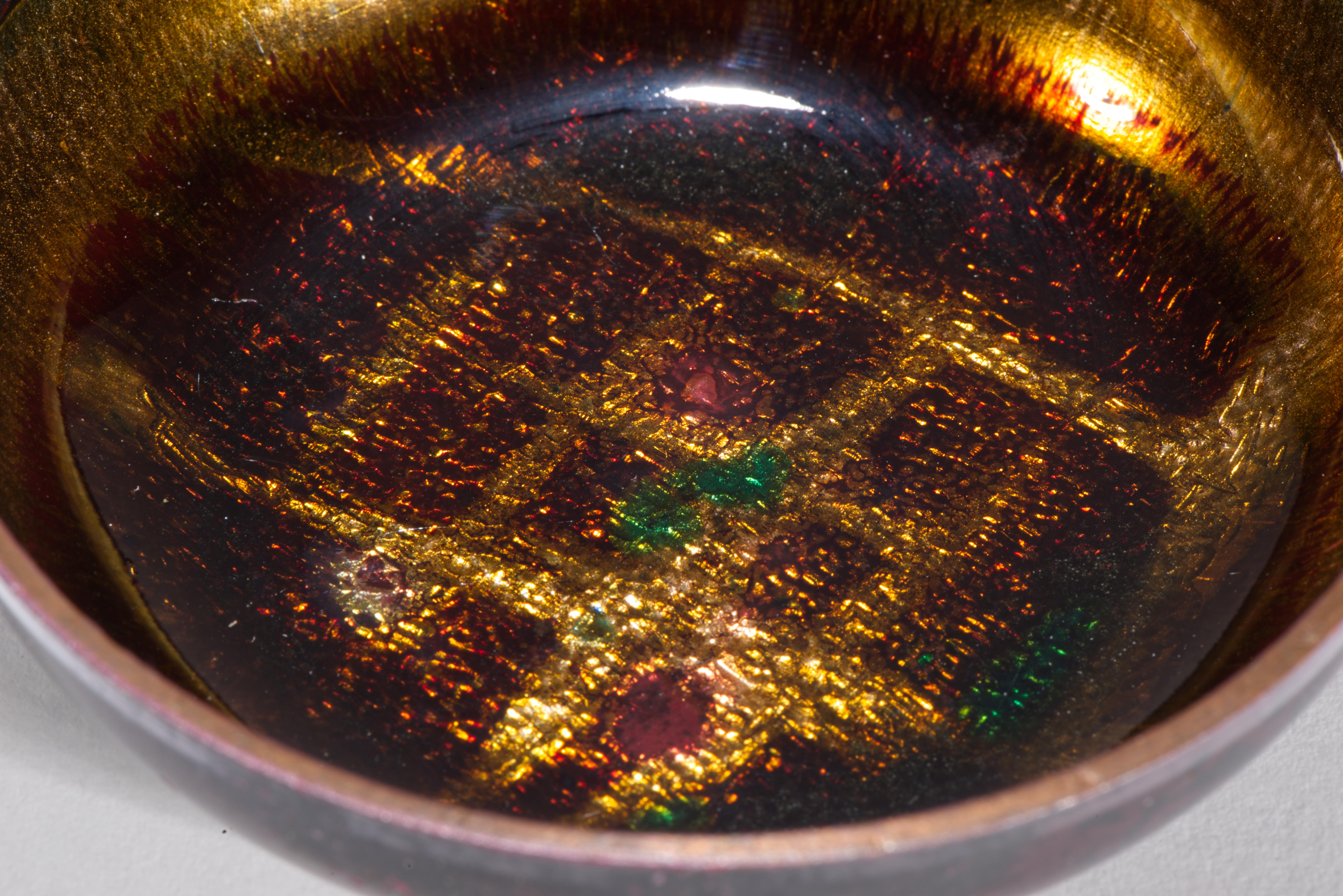 Bjørn Engø Norway Set of 3 Enamel on Copper Bowls, Scandinavian Modern1950s-1960 For Sale 4