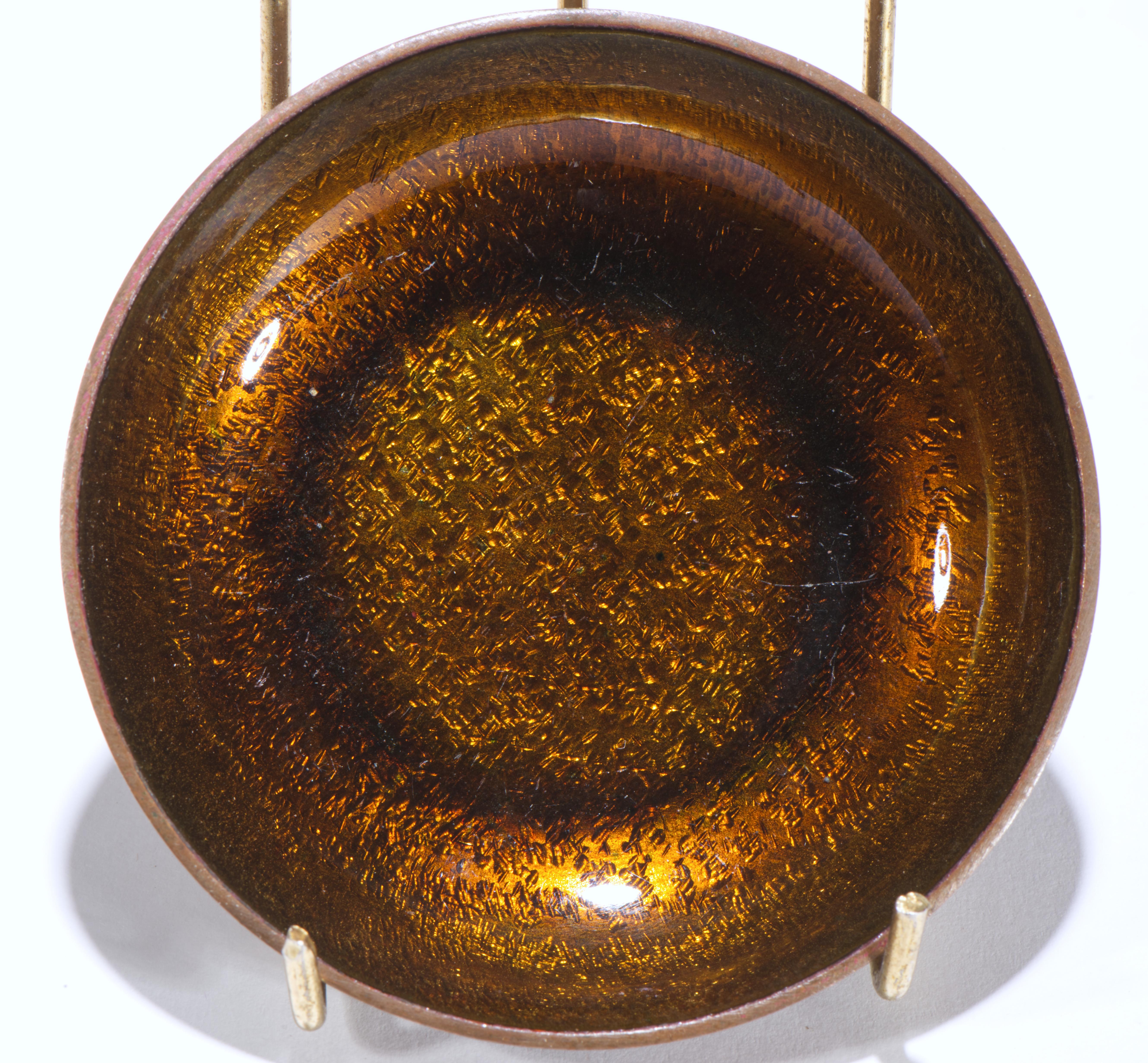 20th Century Bjørn Engø Norway Set of 3 Enamel on Copper Bowls, Scandinavian Modern1950s-1960 For Sale