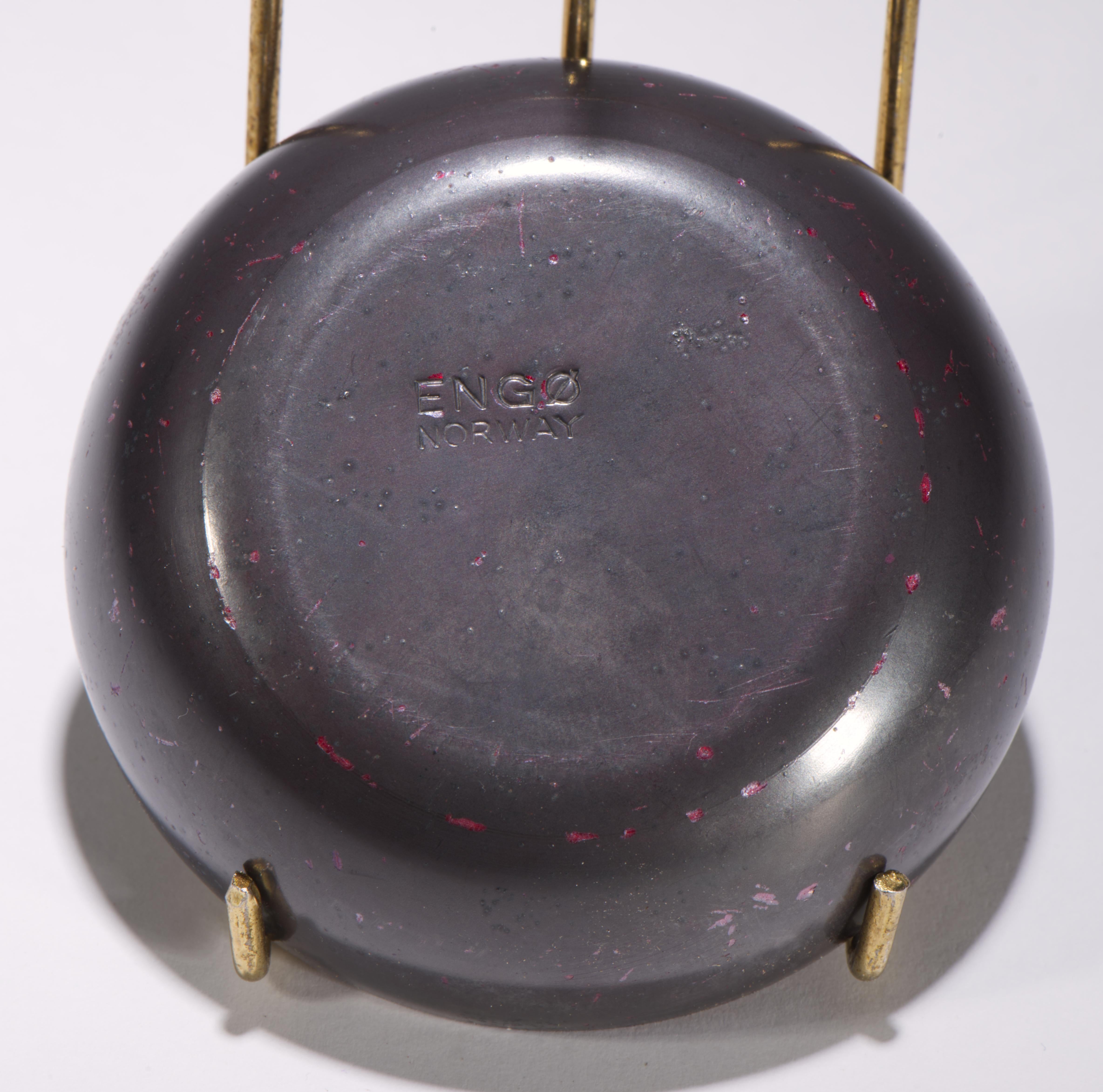 Bjørn Engø Norway Set of 3 Enamel on Copper Bowls, Scandinavian Modern1950s-1960 For Sale 2