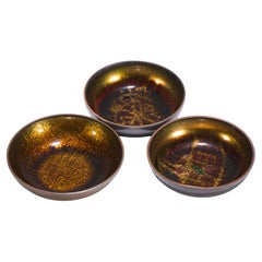 Bjørn Engø Norway Set of 3 Enamel on Copper Bowls, Scandinavian Modern1950s-1960 Bjørn Engø Norway Set of 3 Enamel on Copper Bowls, Scandinavian Modern1950s-1960
