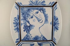 Bjørn Wiinblad, Denmark, a Pair of Wall Plaques with Candleholders