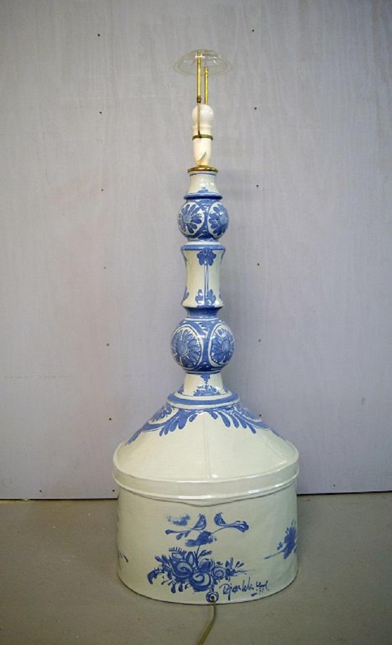 Hand-Painted Bjørn Wiinblad '1918-2006', Denmark, Colossal Unique Floor Lamp For Sale