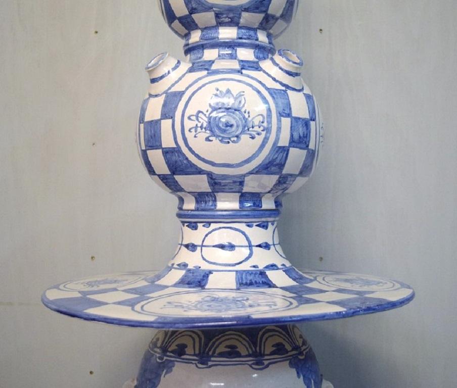 Scandinavian Modern Bjørn Wiinblad, Denmark, Giant Vase in Hand-Painted Glazed Ceramics