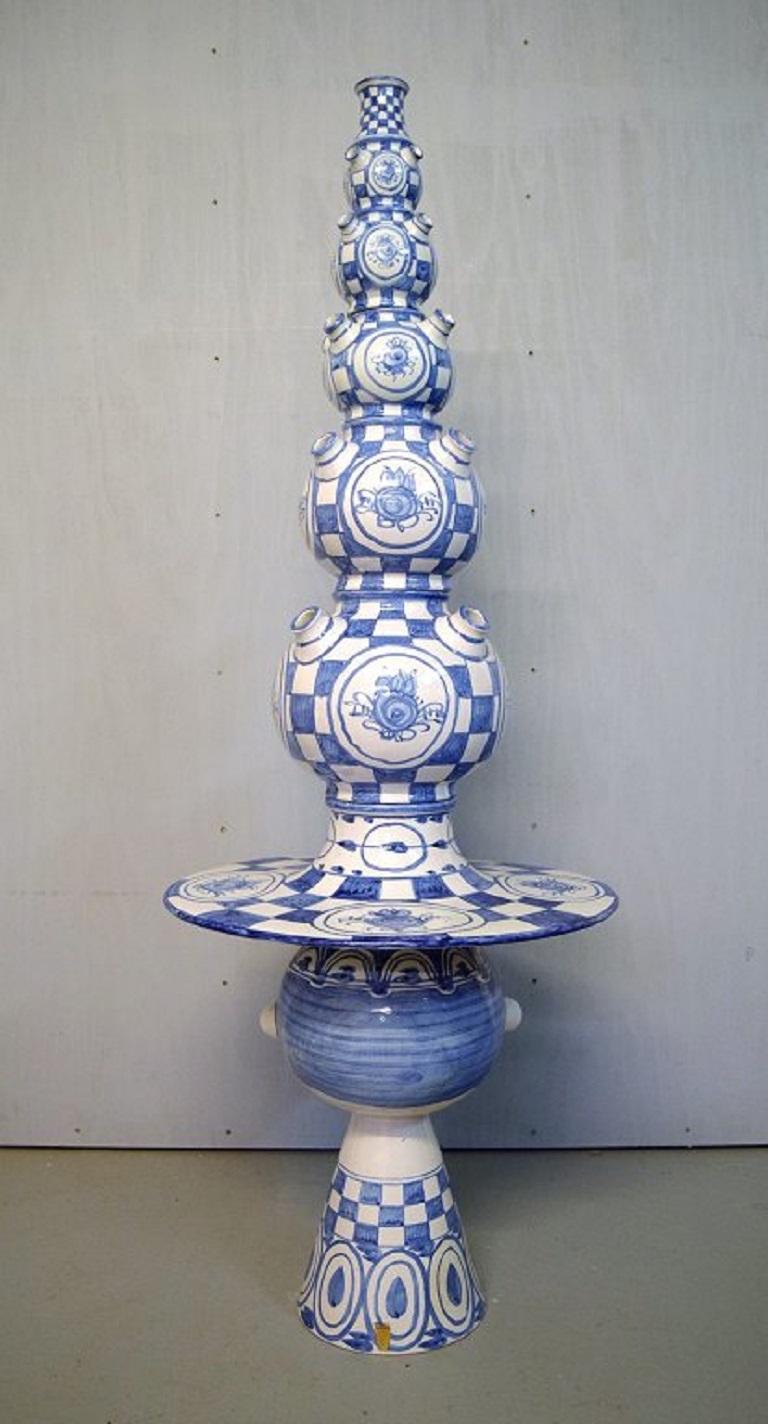 Bjørn Wiinblad, Denmark, Giant Vase in Hand-Painted Glazed Ceramics 3