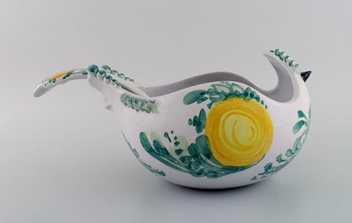 Danish Bjørn Wiinblad, Denmark, Large Sauce Bowl with Spoon