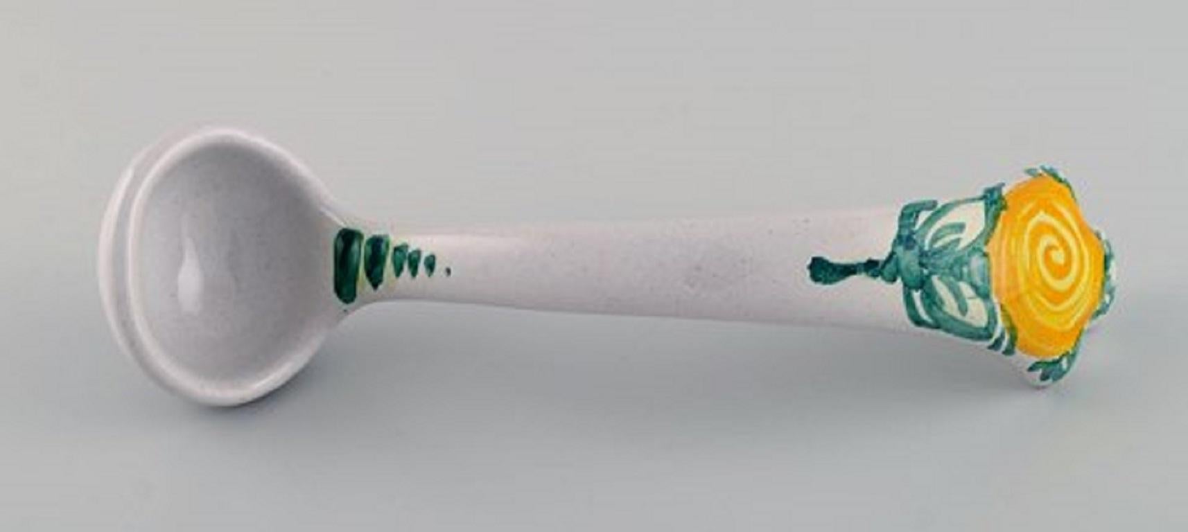 Ceramic Bjørn Wiinblad, Denmark, Large Sauce Bowl with Spoon