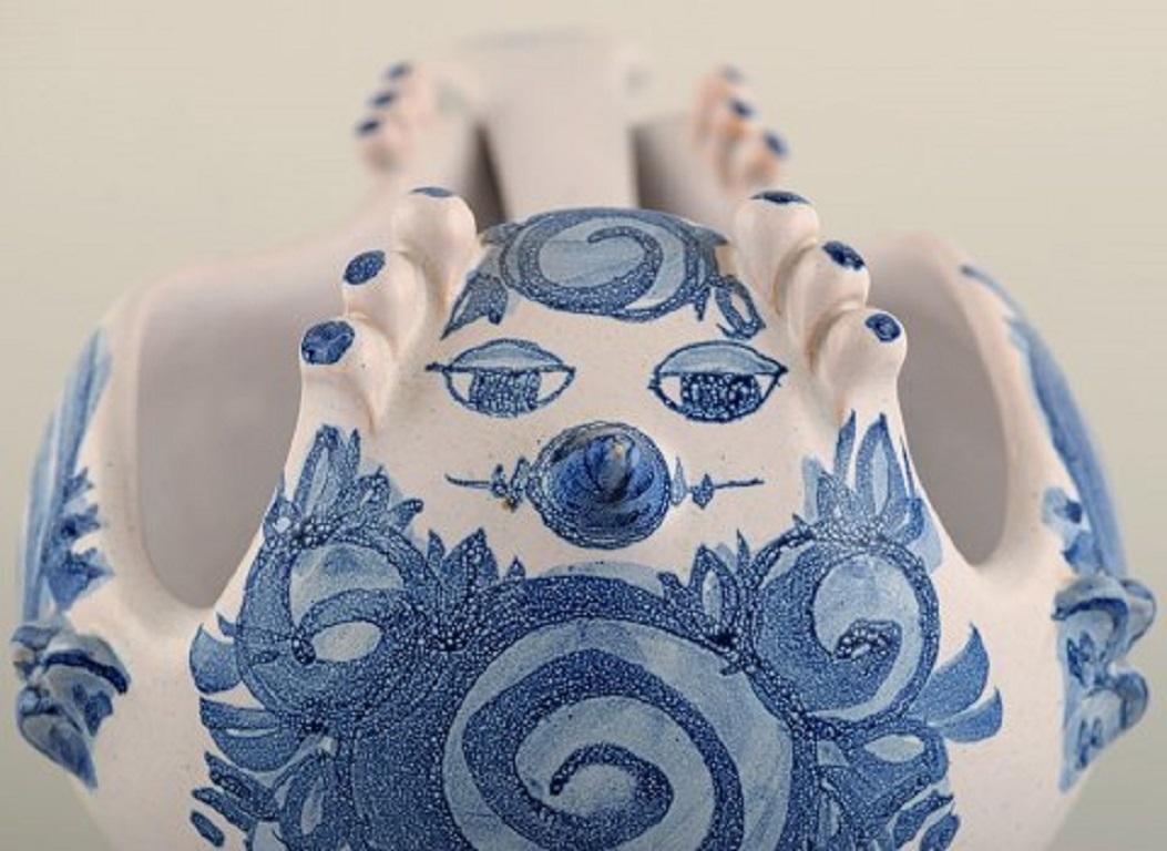 Danish Bjørn Wiinblad, Denmark, Sauce Bowl with Spoon in Ceramics