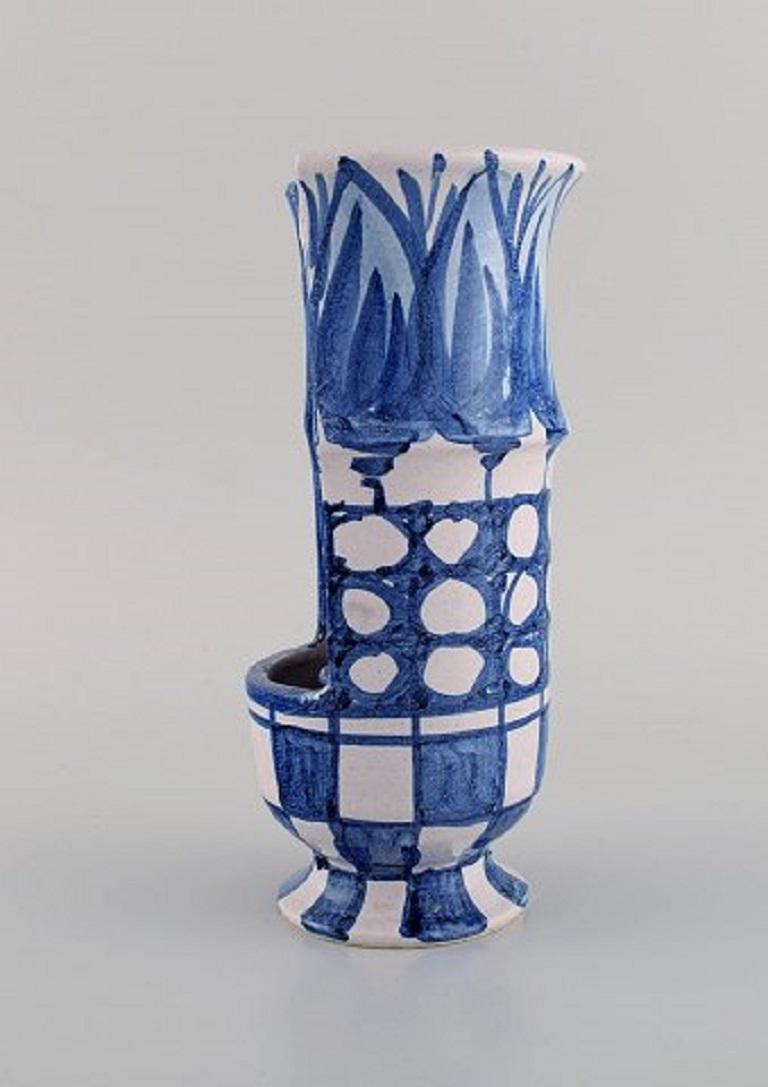 Scandinavian Modern Bjørn Wiinblad (1918-2006), Denmark. Two Candlesticks in Hand-Painted Ceramics