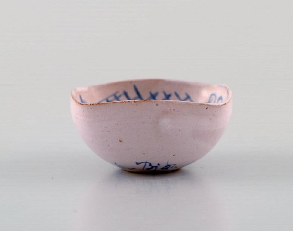 Scandinavian Modern Bjørn Wiinblad, Denmark, Unique Miniature Bowl in Ceramics For Sale