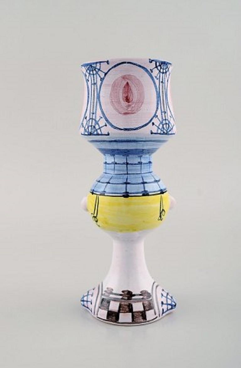 Mid-20th Century Bjørn Wiinblad, Glazed Ceramic Vase in the Shape of a Woman, 1977